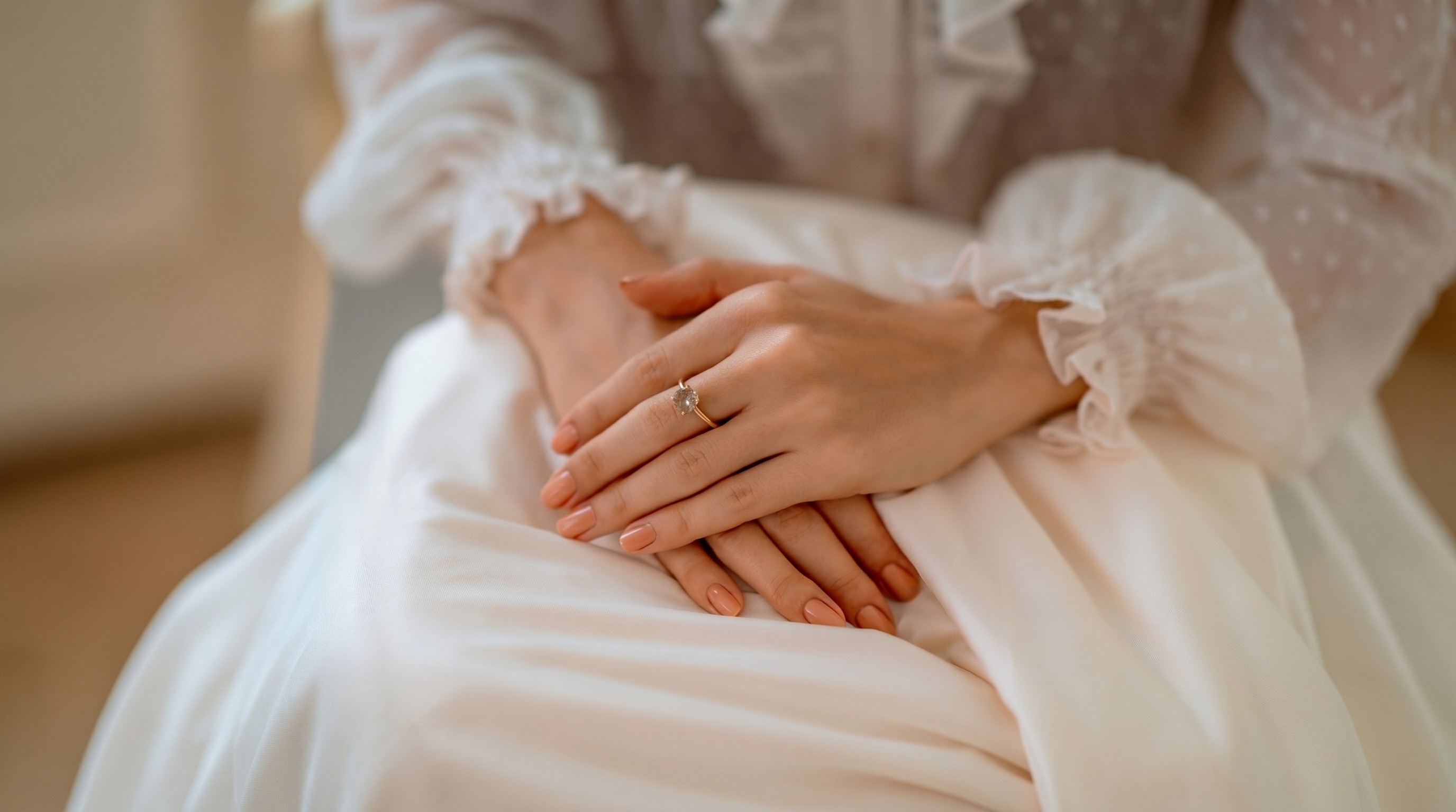 MYLASA Full Moon zultanite solitaire ring worn on the hand