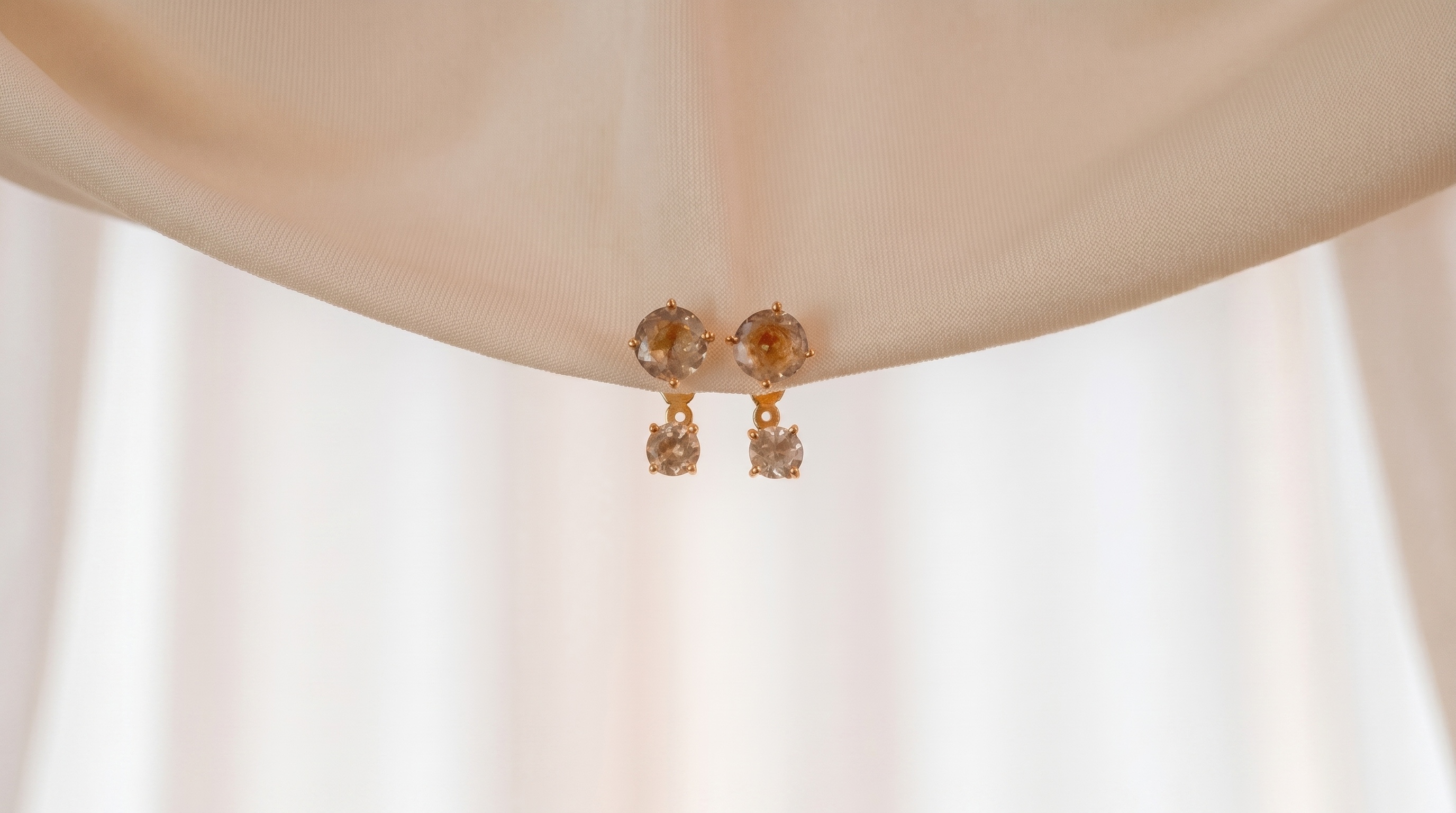 MYLASA Satellite zultanite drop earrings on silk