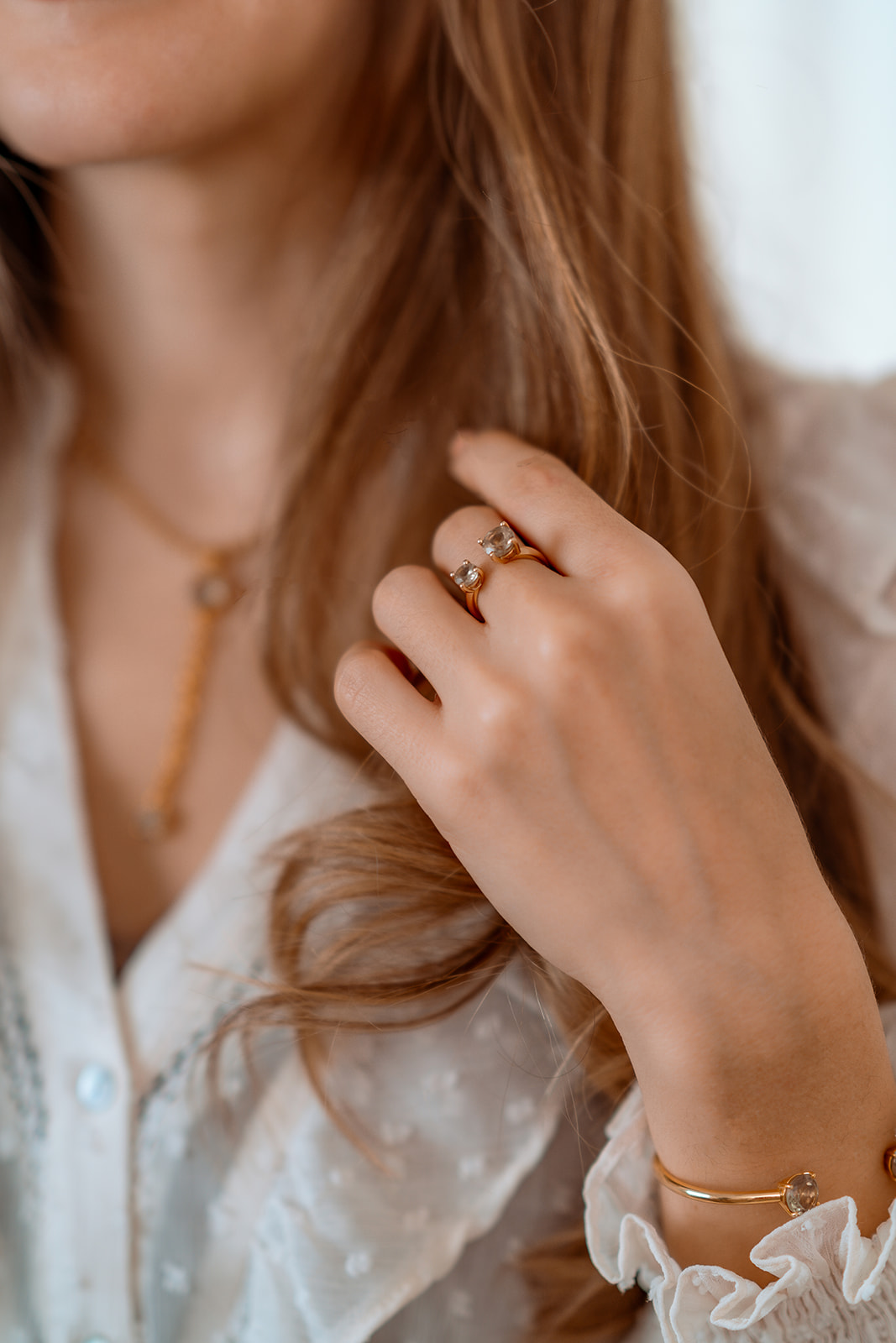 Satellite Ring Ringen in 14K Gold with Zultanite