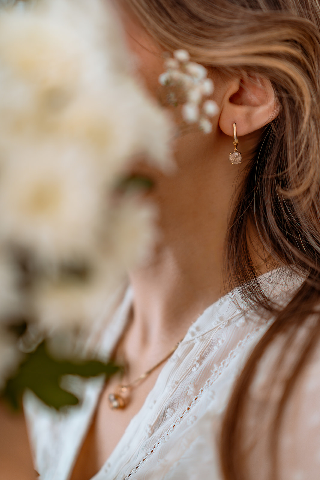 Full Moon Earrings Earrings in 14K Gold with Zultanite