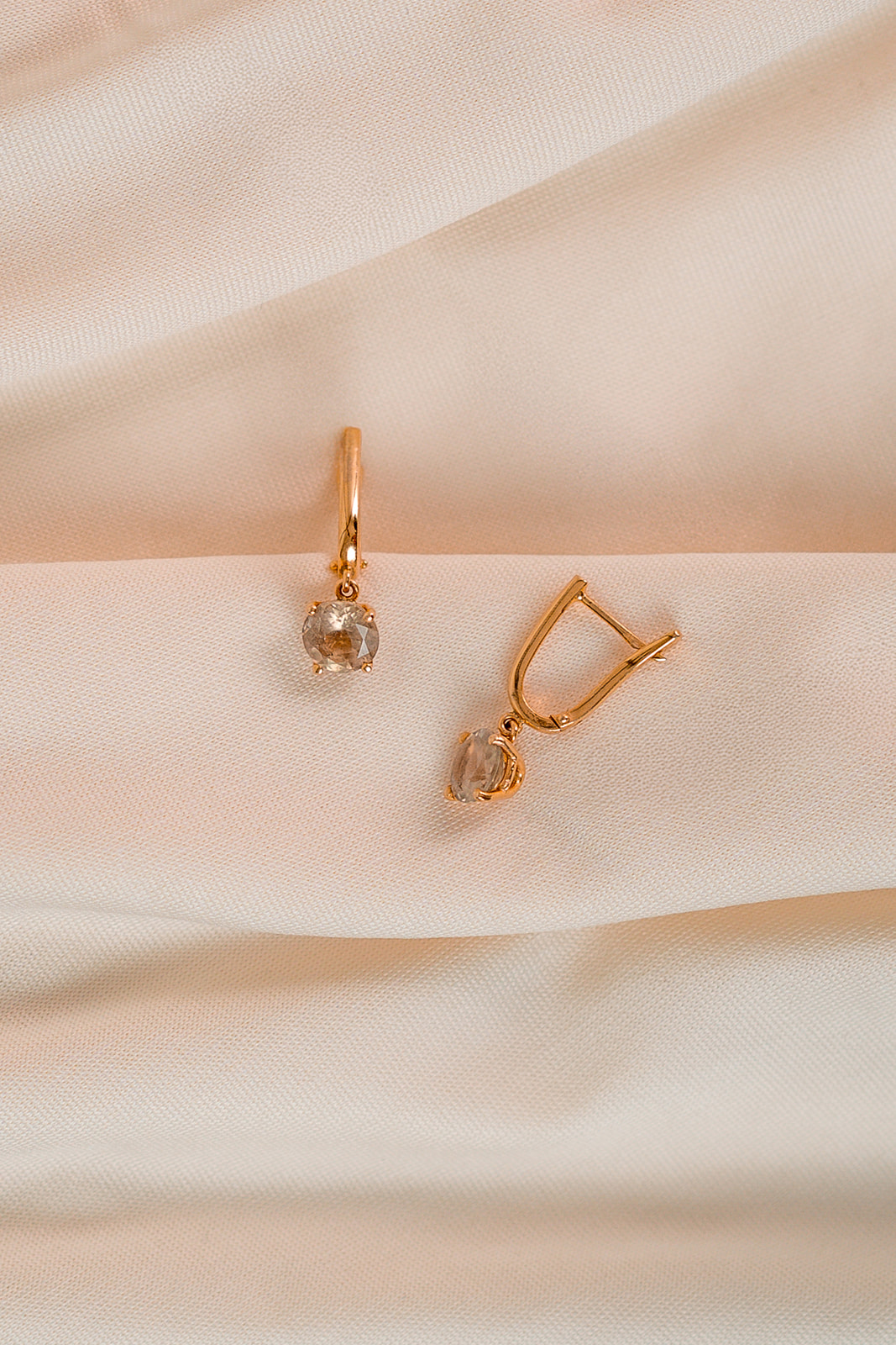 Full Moon Earrings Earrings in 14K Gold with Zultanite