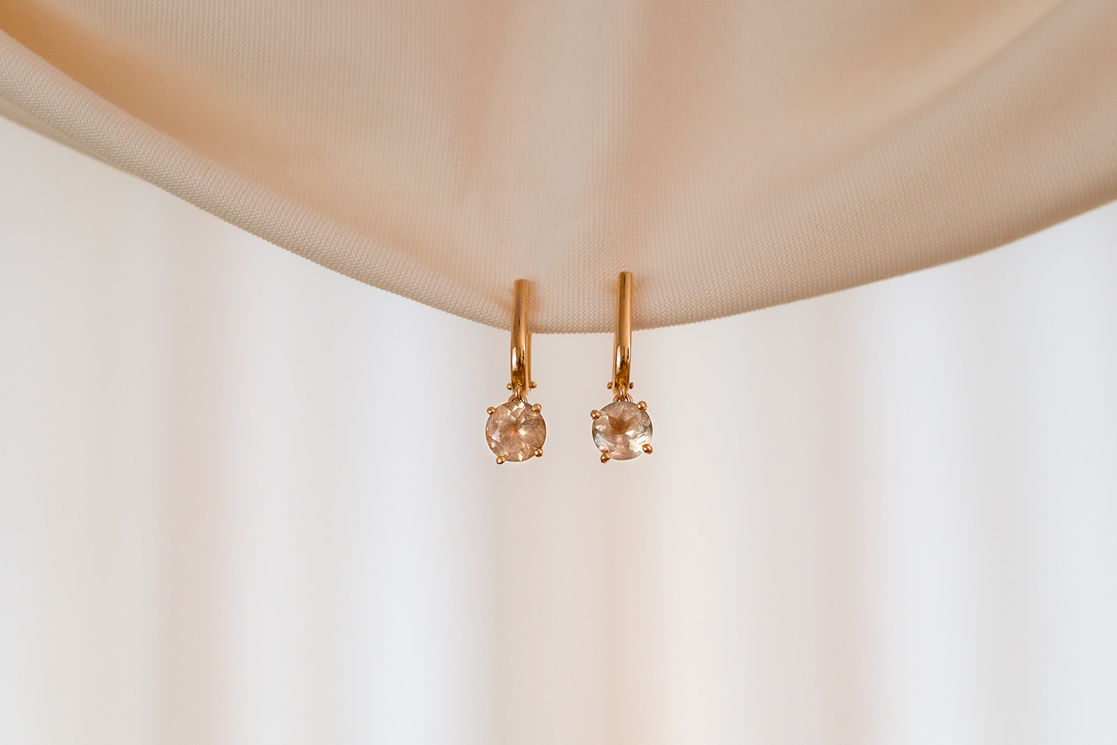 Full Moon Earrings Earrings in 14K Gold with Zultanite